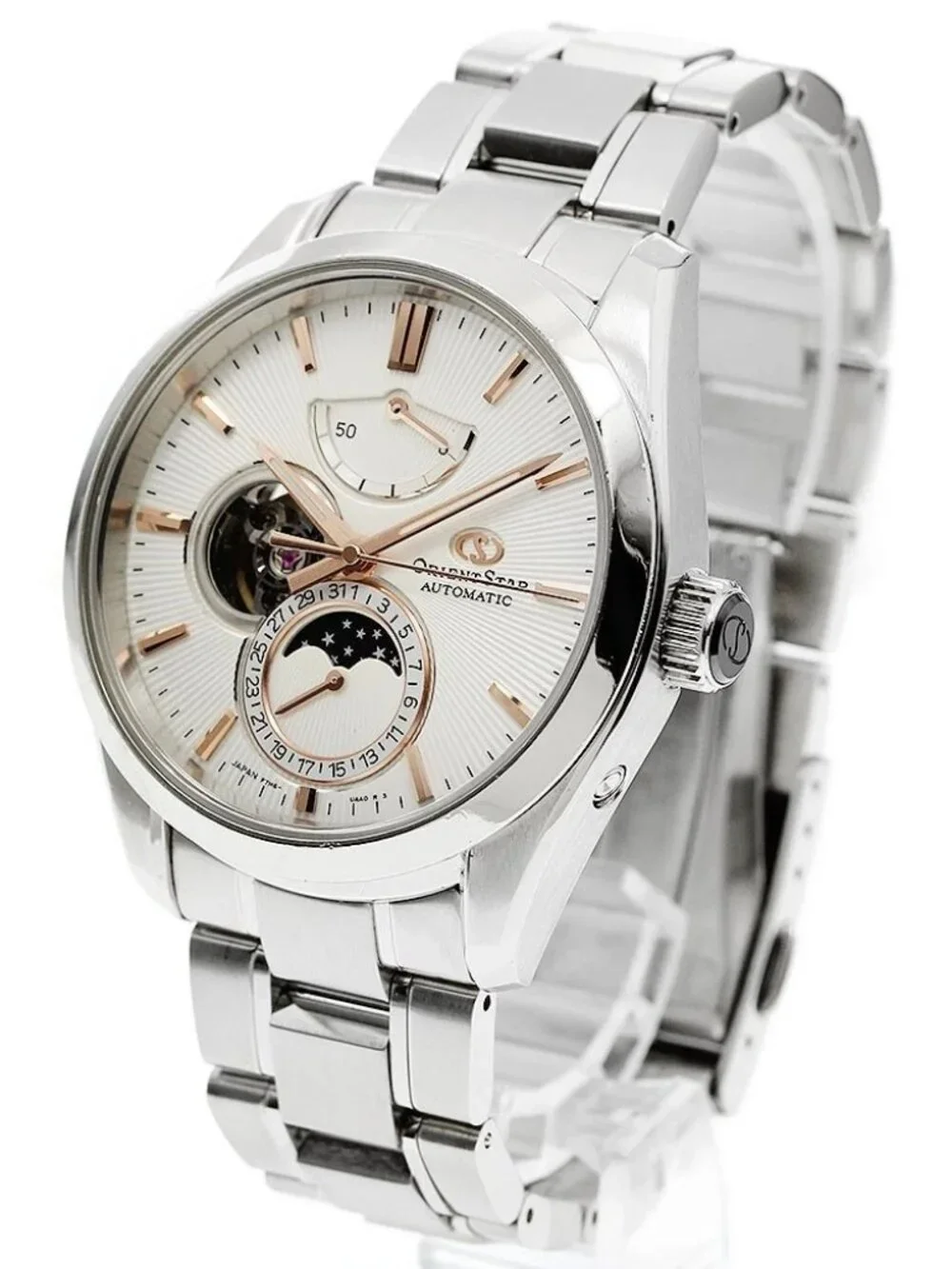ORIENT Orient star F7M6-UAA0 Moon phase Silver Dial Automatic Men's Watch_952016